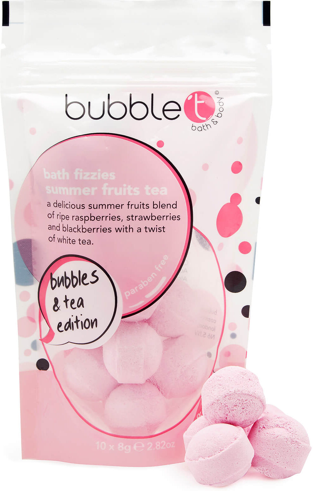 Bubble T Summer Fruits Tea Bath Bomb Fizzers (10 x 8 g)