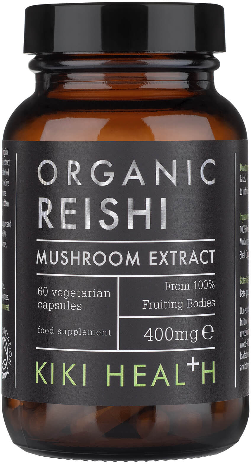 KIKI Health Organic Reishi Extract Mushroom (60 Vegicaps)