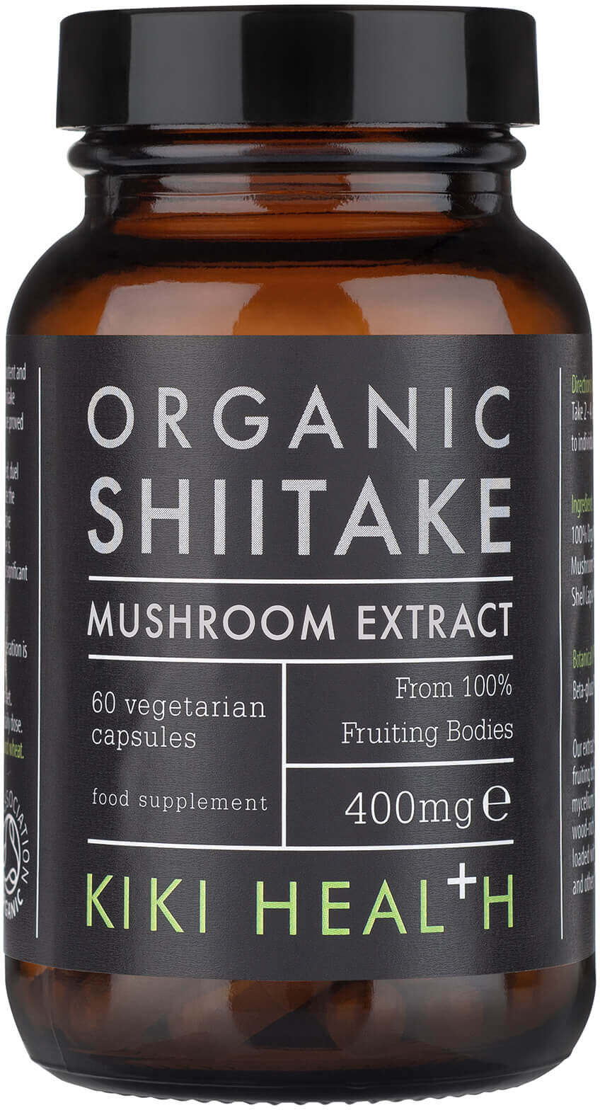 KIKI Health Organic Shiitake Extract Mushroom (60 Vegicaps)