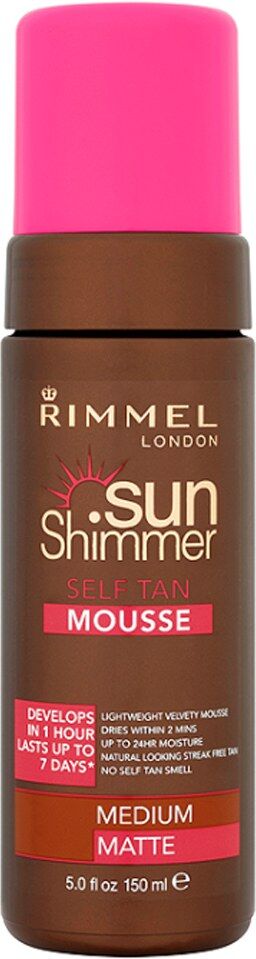 Rimmel Sunshimmer Instant Self Tan Mousse (150ml) - Medium Matte