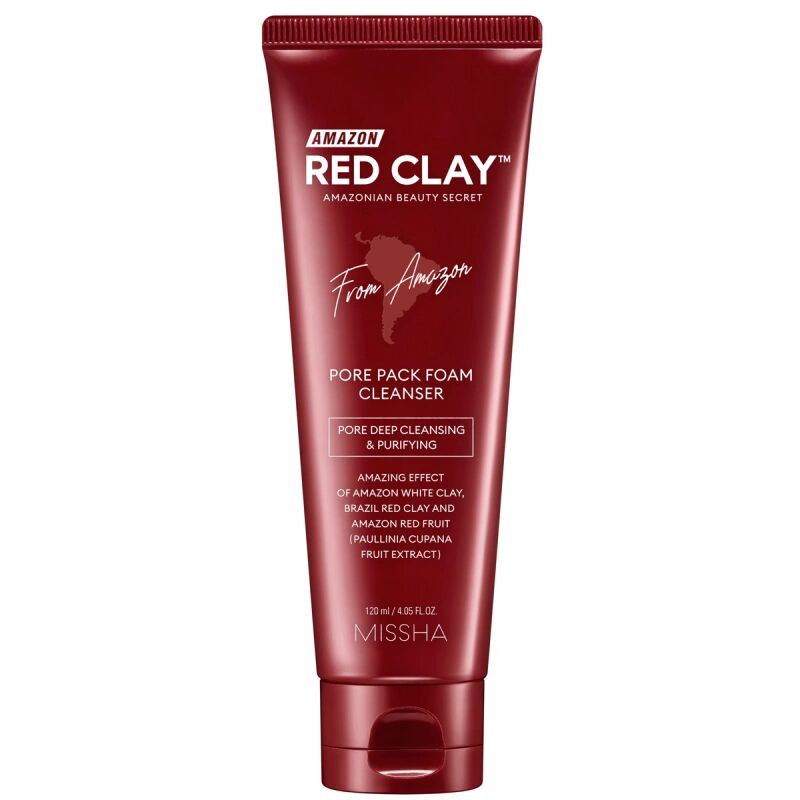 Missha Amazon Red Clay Pore Pack Foam Cleanser (120ml)