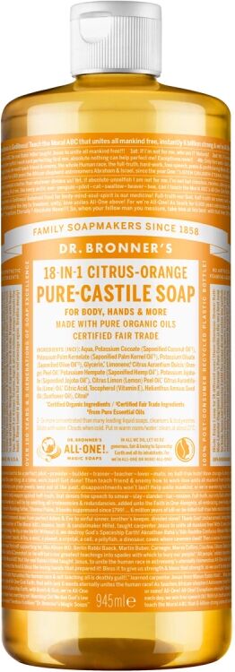 Dr. Bronner's Pure Castile Liquid Soap Citrus-Orange (945ml)