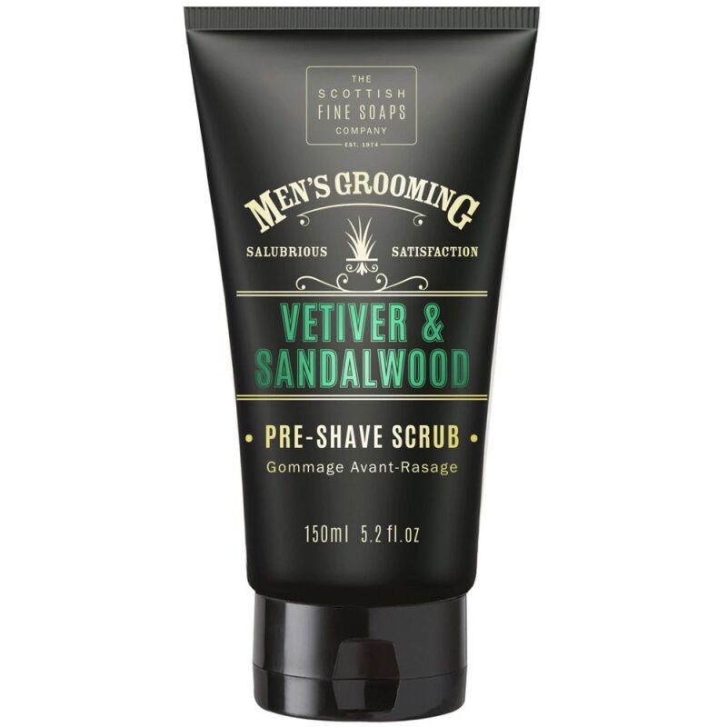 The Scottish Fine Soaps Company Vetiver and Sandalwood Pre Shave Scrub (150ml)