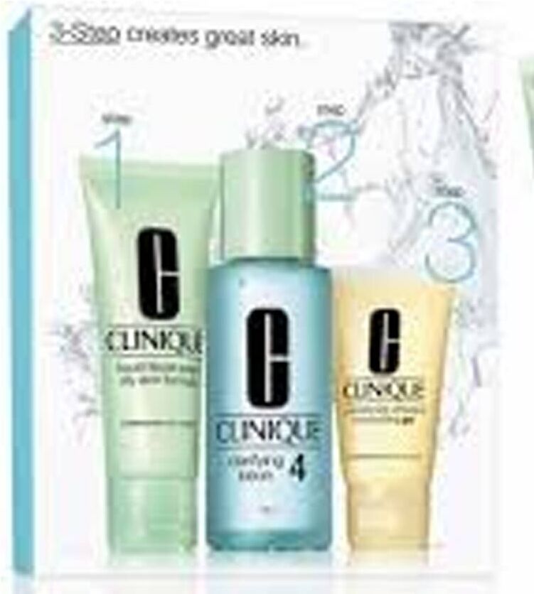 Clinique Set 4-Step Skin Care - Oily (Blå)  180 ml