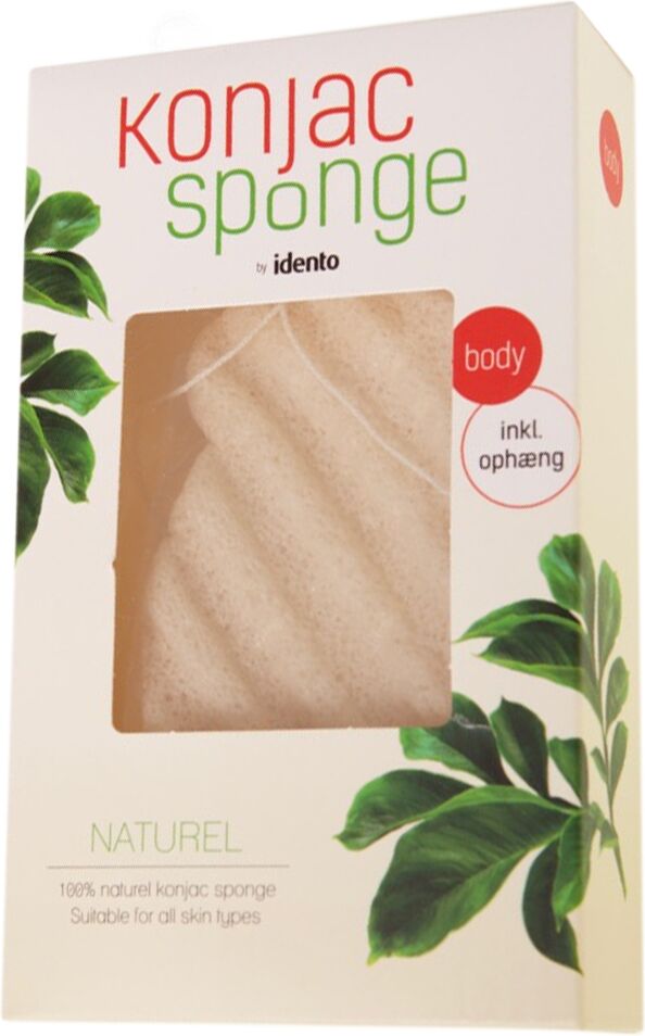 Idento Konjac Tør Svamp - Body - Natural