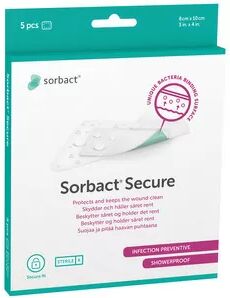 Sorbact Secure Plaster 8 x 10 cm - 5 stk