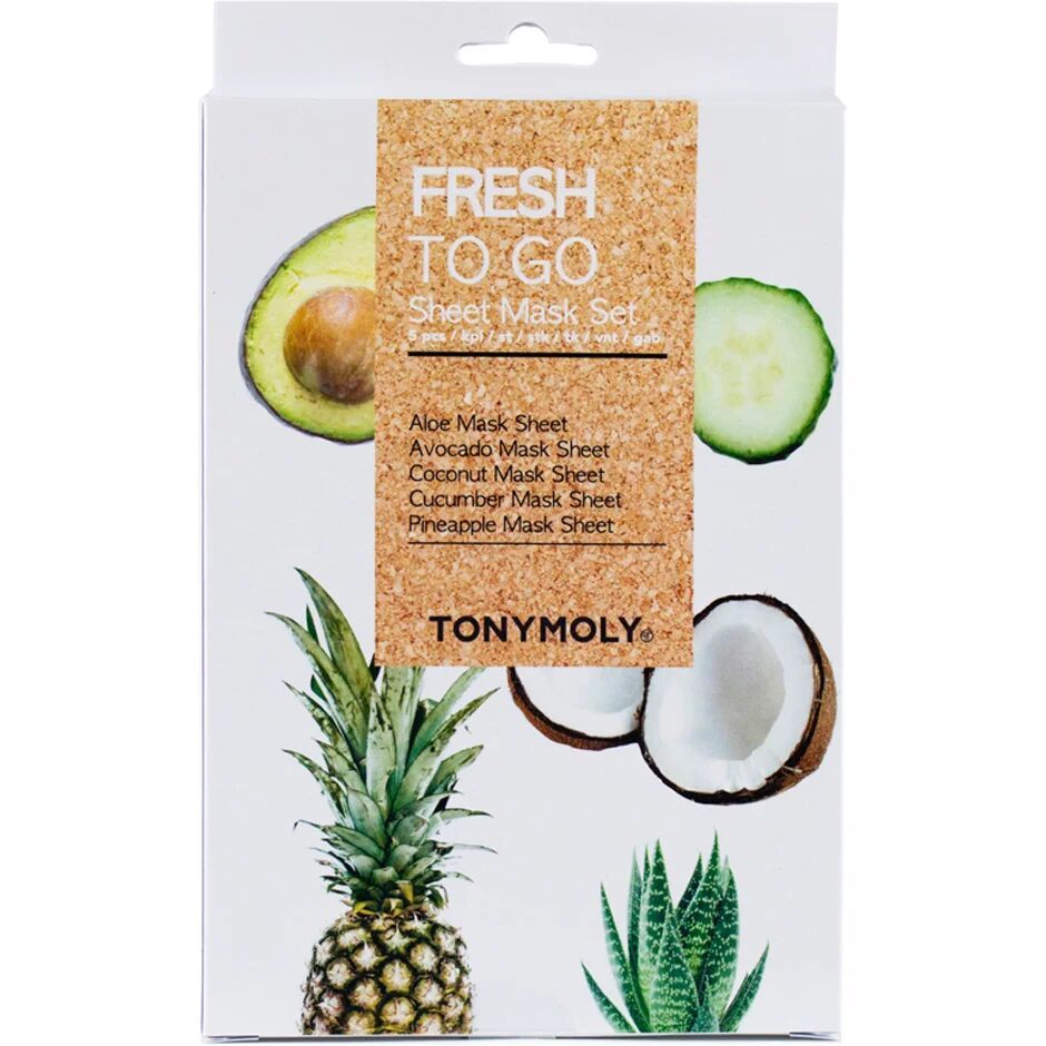 Tonymoly Fresh To Go Sheet Mask Set, 5 pcs Tonymoly Ansiktsmaske