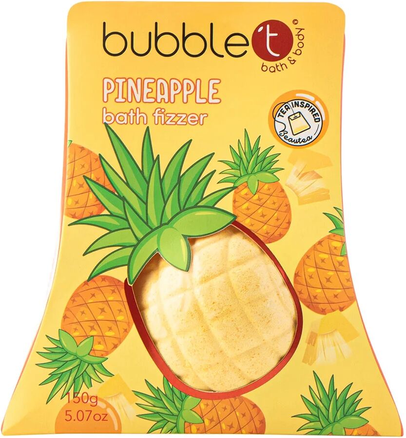 BubbleT Fruitea Pineapple Bath Fizzer, 150 g BubbleT Badetilbehør