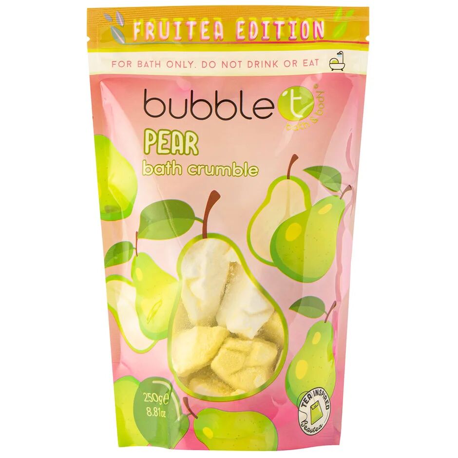 BubbleT Fruitea Pear Bath Crumble, 250 g BubbleT Badetilbehør