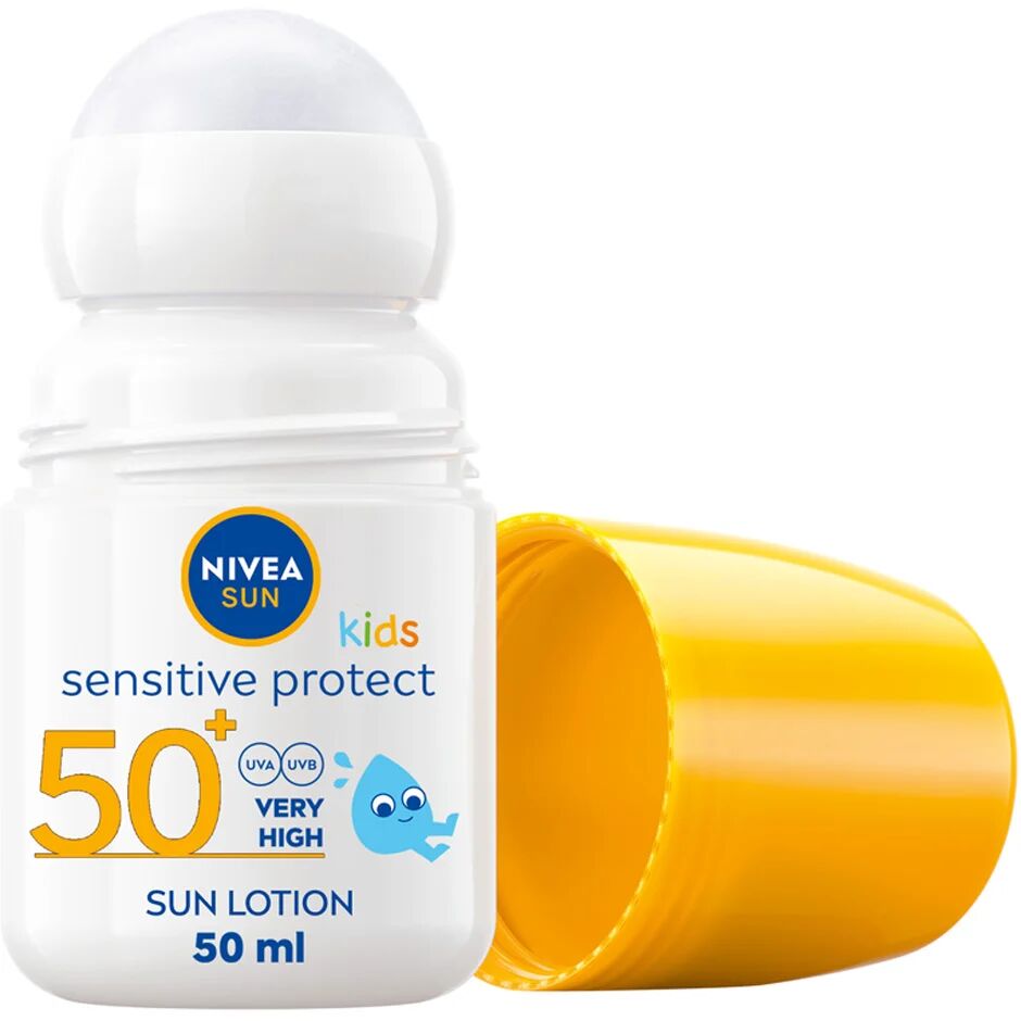 Nivea NSUN Kids Sensitive Roll-On SPF 50+, 50 ml Nivea Solfaktor for barn