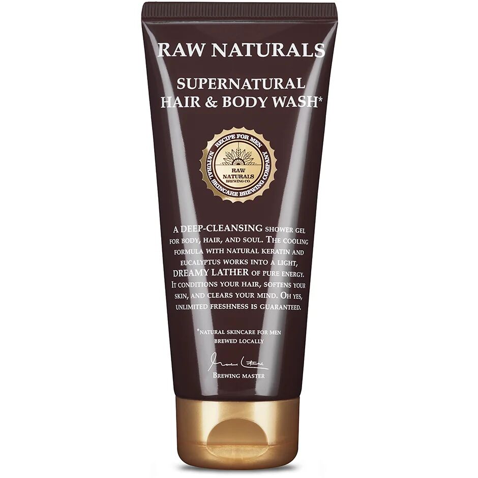 Raw Naturals by Recipe for Men 3 in 1 Supernatural Hair & Body Wash, 200 ml Raw Naturals by Recipe for Men Shampoo
