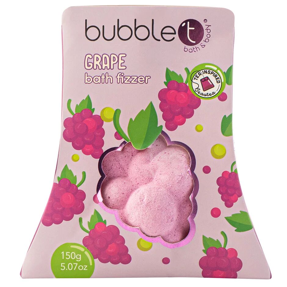 BubbleT Fruitea Grape Bath Fizzer, 150 g BubbleT Badetilbehør