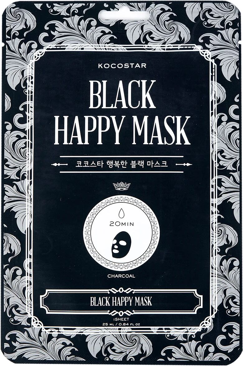 KOCOSTAR Black Happy Mask, 25 ml Kocostar Ansiktsmaske