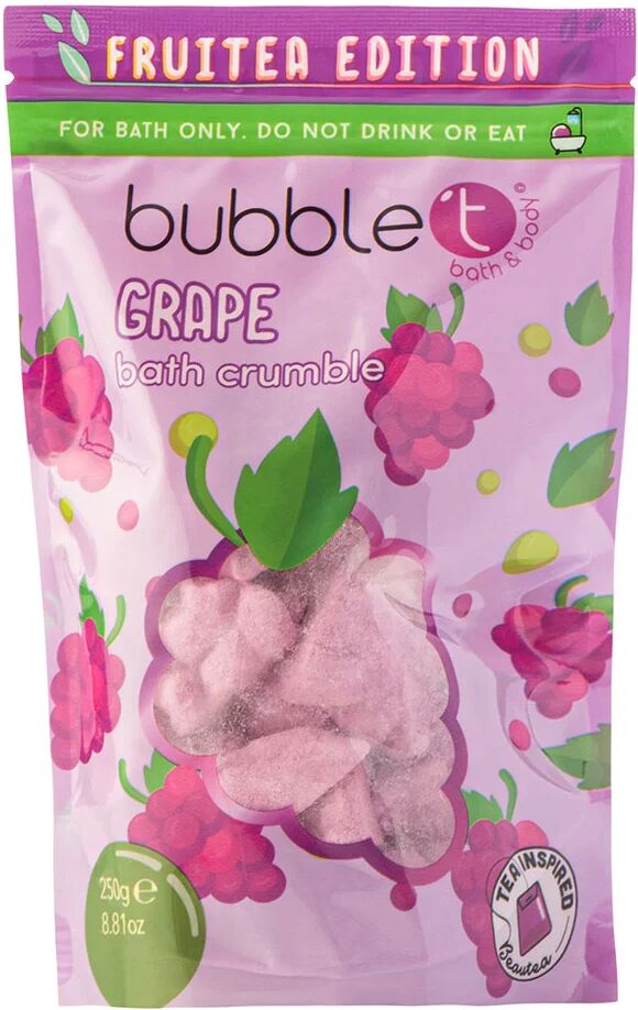 BubbleT Fruitea Grape Bath Crumble, 250 g BubbleT Badetilbehør