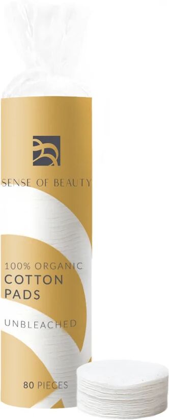 Sense Of Beauty 100% Organic Cotton Pads Unbleached, 80 pcs Sense Of Beauty Kompletterende produkter