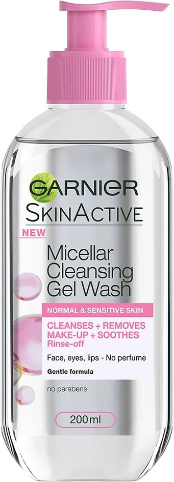 Garnier Skin Active Micellar Cleansing Gel Wash, 200 ml Garnier Sminkefjerner