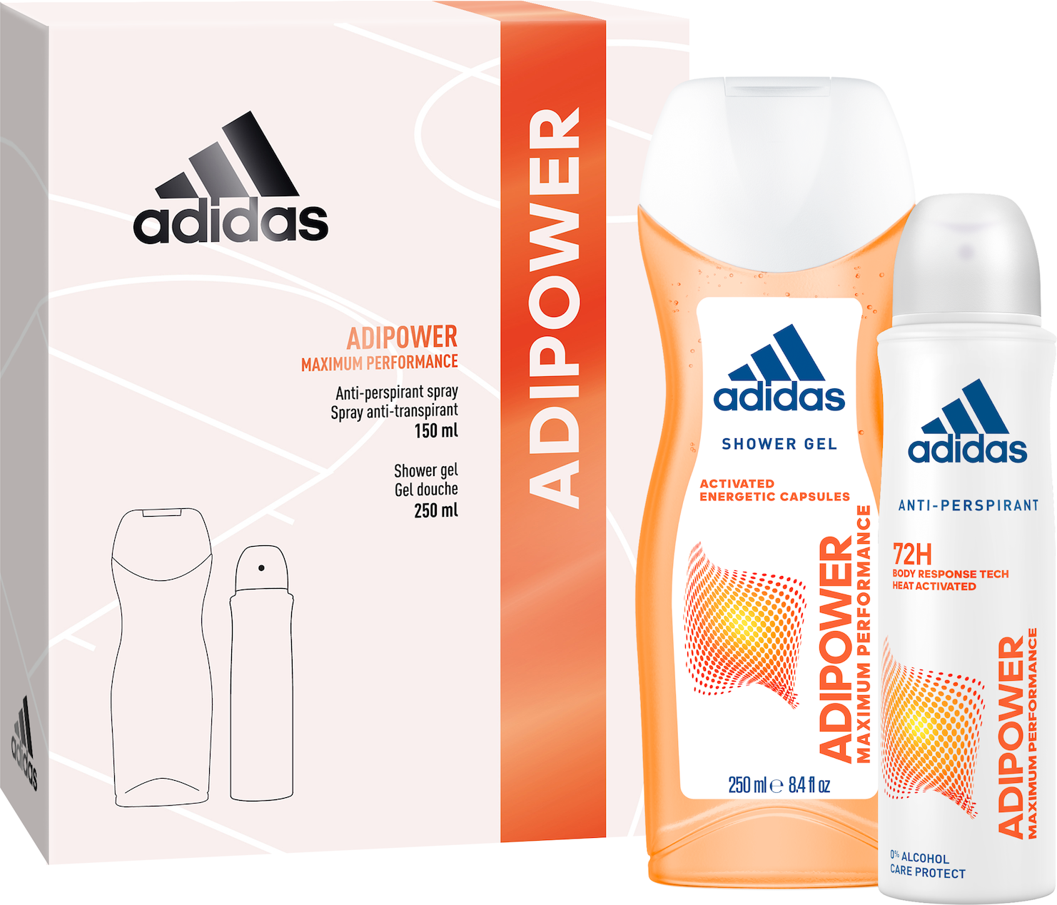 Adidas Adipower Deospray + Shower Gel