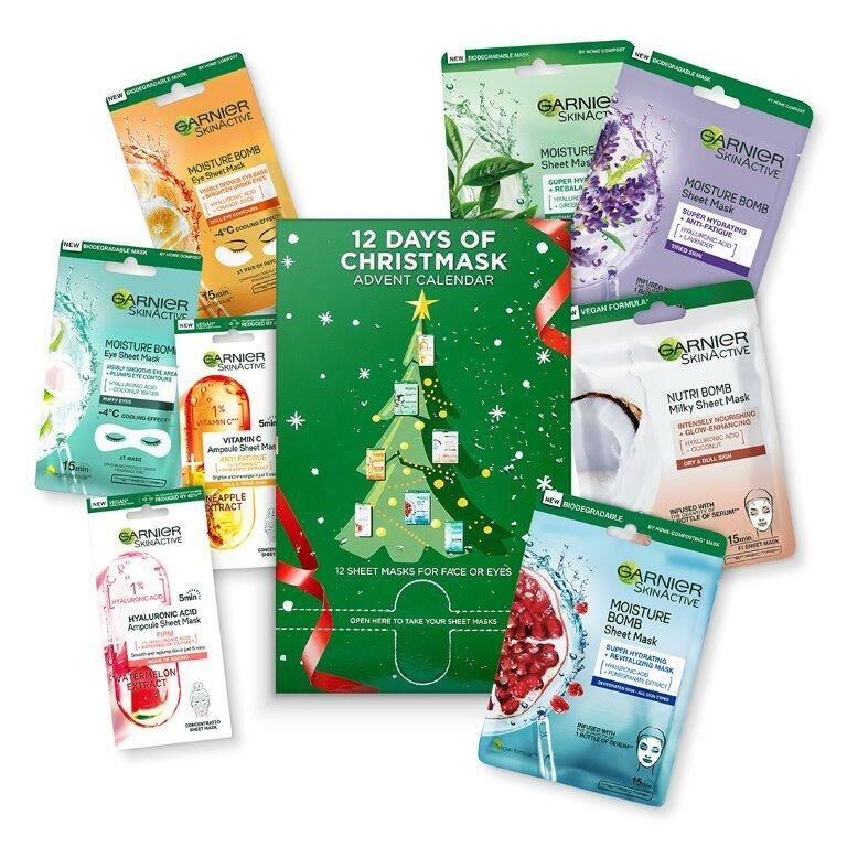 Garnier Sheet Masks 12 Days Of Christmas Adventskalender