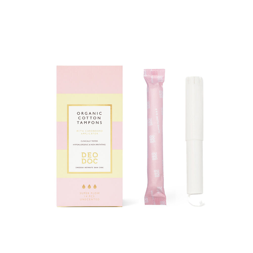 Deodoc 100% Cotton Tampons With Applicator Super