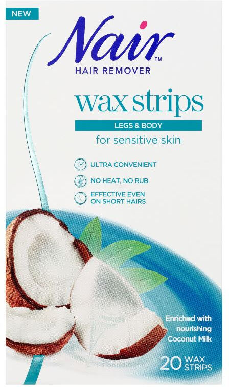 Nair Coconut Legs & Body Wax Strips  20stk