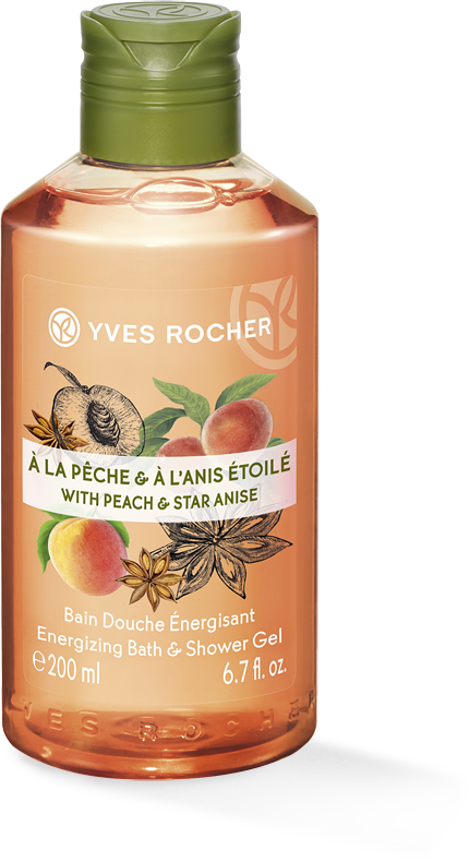 Les Plaisirs Nature Dusjgelé - fersken, stjerneanis, 200 ml