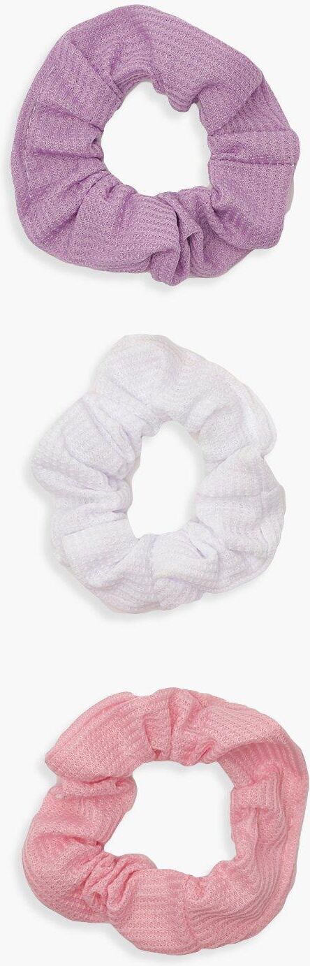 Boohoo 3 Pack Scrunchies- Pink  - Size: ONE SIZE