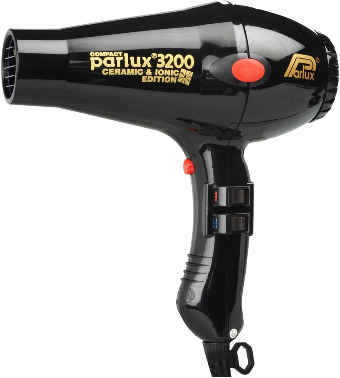 Parlux 3200 Compact Ceramic & Ionic Hair Dryer 1900W (Various Shades) - Black