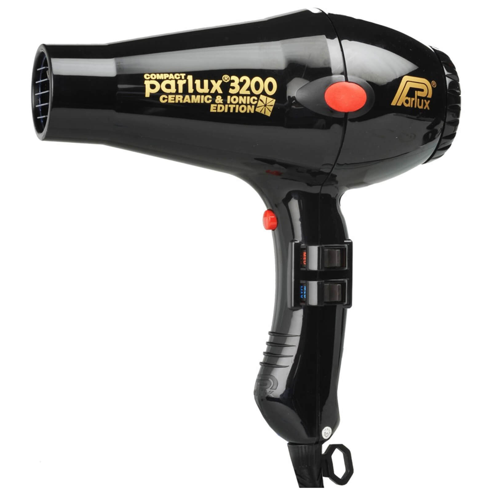 Parlux 3200 Compact Ceramic & Ionic Hair Dryer 1900W (Various Shades) - Black