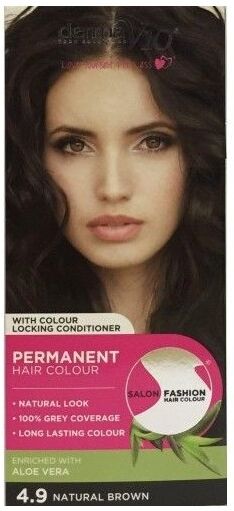 DermaV10 Salon Fashion Hair Colour Natural Brown 1 kpl Hiusv&auml;ri