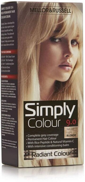 Mellor &amp; Russell Simply Colour 9.0 Natural Light Blonde 1 kpl Hiusv&auml;ri