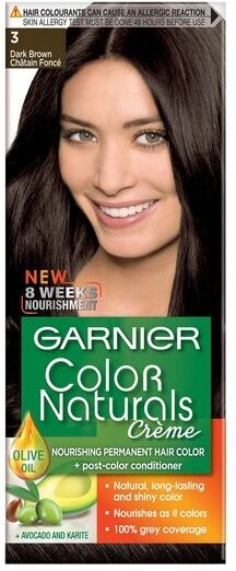 Garnier Color Naturals 3 Natural Dark Brown 1 kpl Hiusv&auml;ri