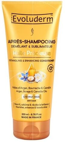 Evoluderm Huile Precieuse Detangling &amp; Enhancing Conditioner 200 ml Hoitoaine