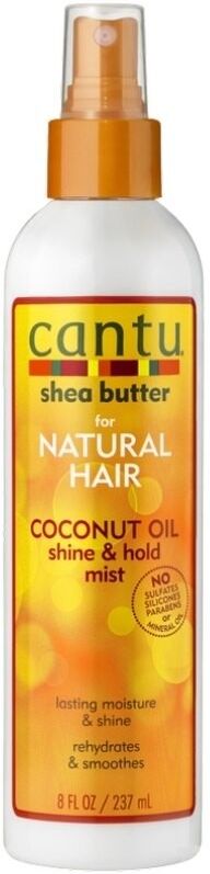 Cantu Shea Butter Coconut Oil Shine &amp; Hold Mist 237 ml Hiusten muotoilu