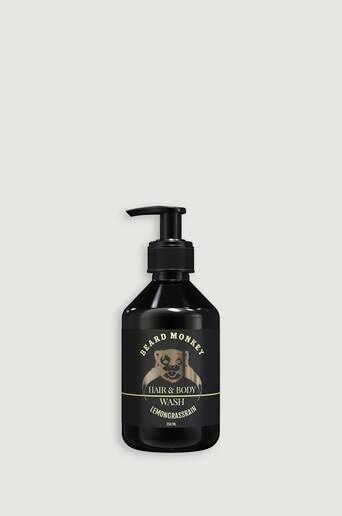 Beard Monkey Hårpleie Hair & Body Shampoo Lemongrass Grå  Male Grå