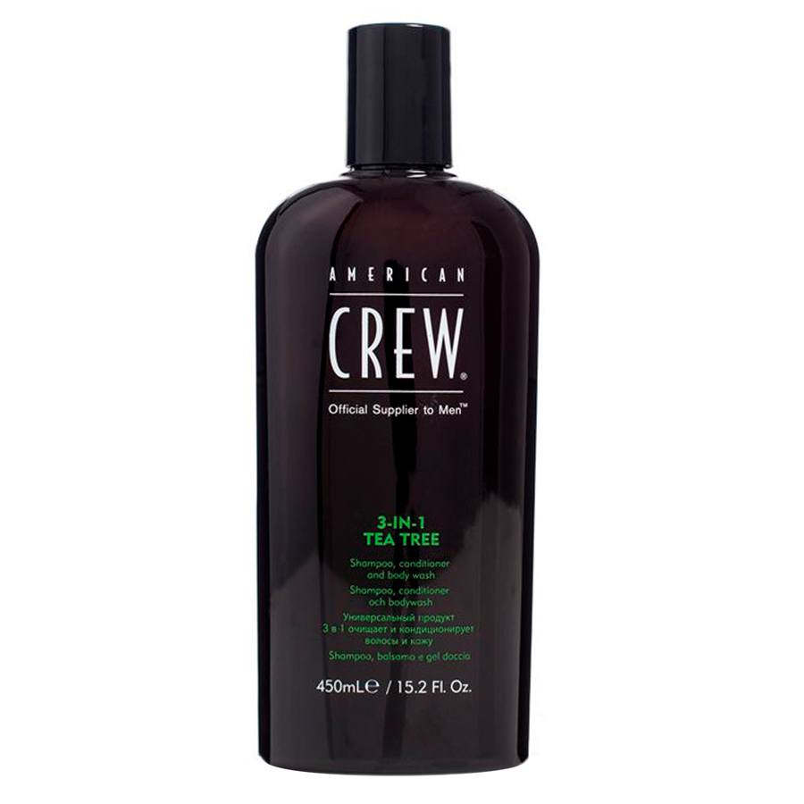 American Crew 3 In 1 Tea Tree Shampoo, Conditioner & Bodywash 450ml