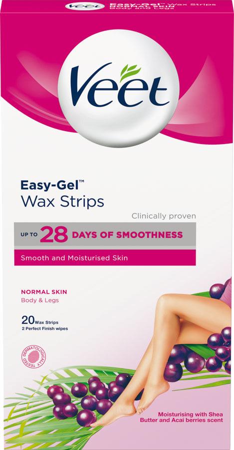 Veet Easy-Gel Wax Strips Normal Skin Body & Legs 20pcs