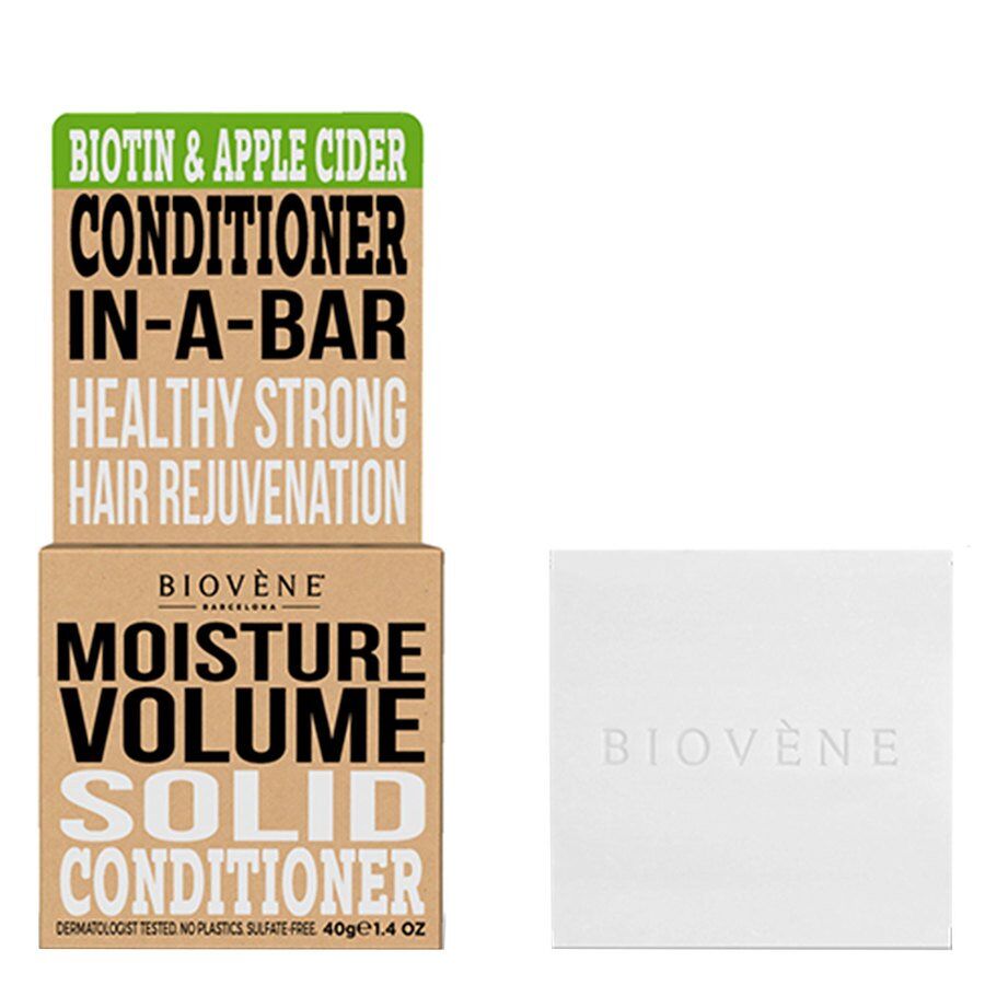 Biovène Hair Care Conditioner Bar Moisture Volume Biotin & Apple Cider 40g