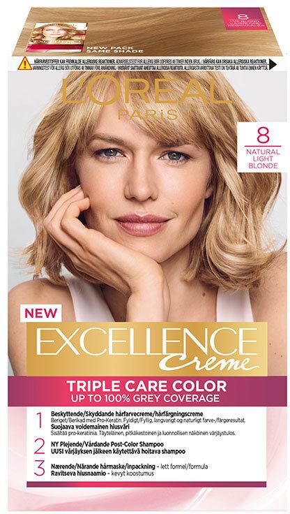 L'Oreal Paris Hårfarge L'Oréal Paris Excellence Creme 8 Lys Blond