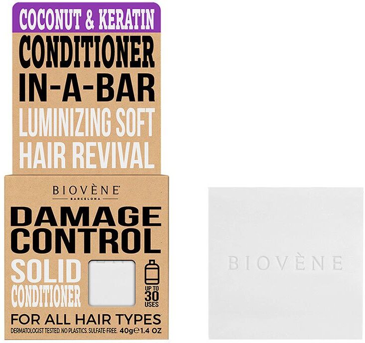 Biovène Damage Control Coconut & Keratin Solid Conditioner Bar 40g