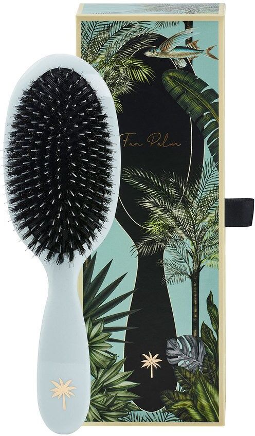 Fan Palm Boar & Nylon Brush Maldives Medium