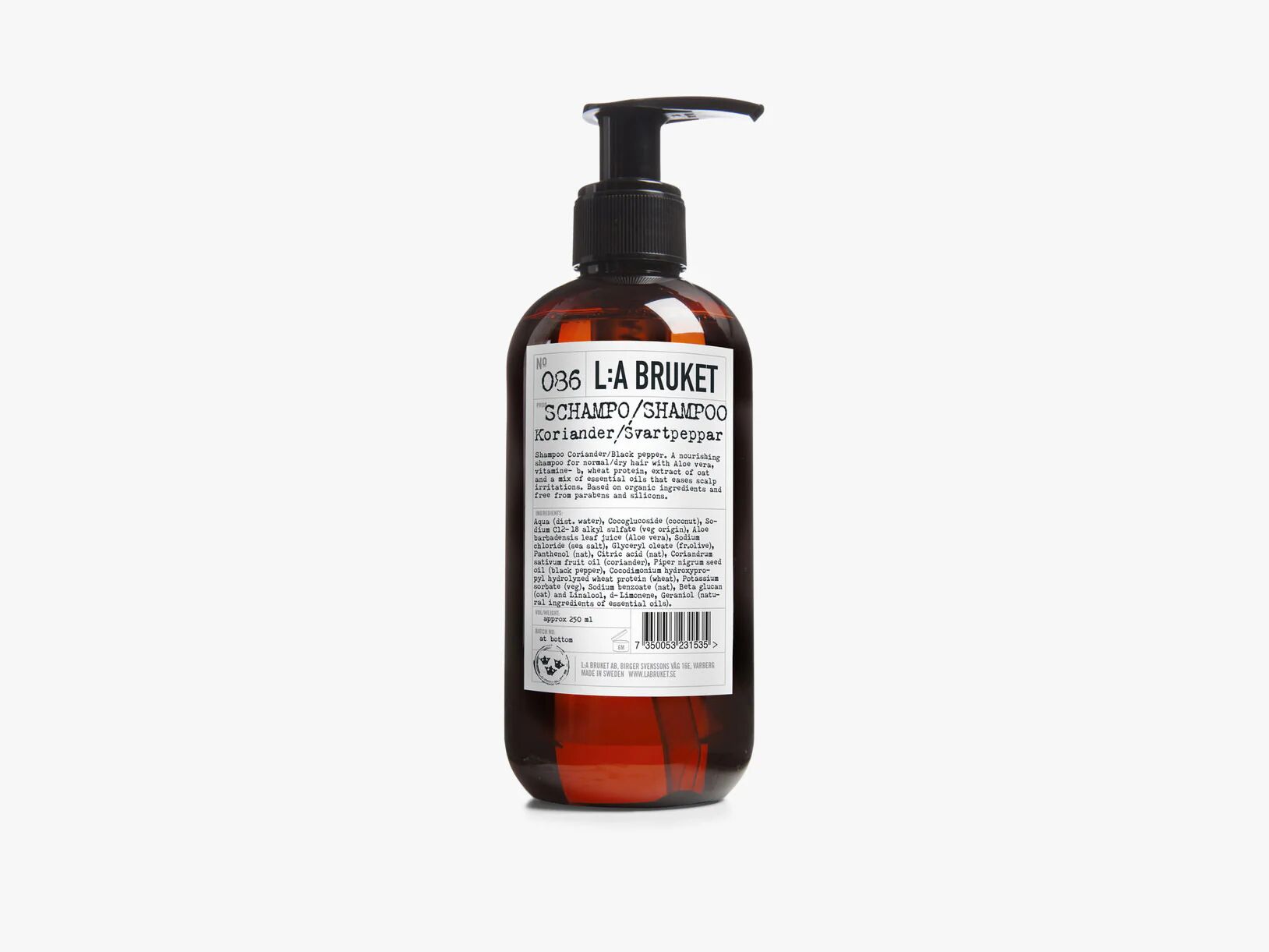 L:A Bruket 086 Shampoo Koriander&Sort Pepper