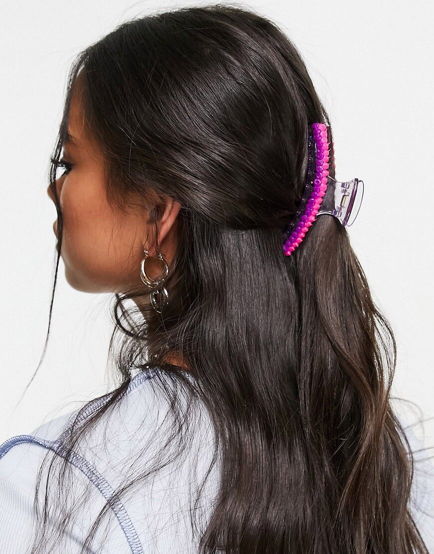 ASOS DESIGN hair claw with rubber spikes-Multi  Multi