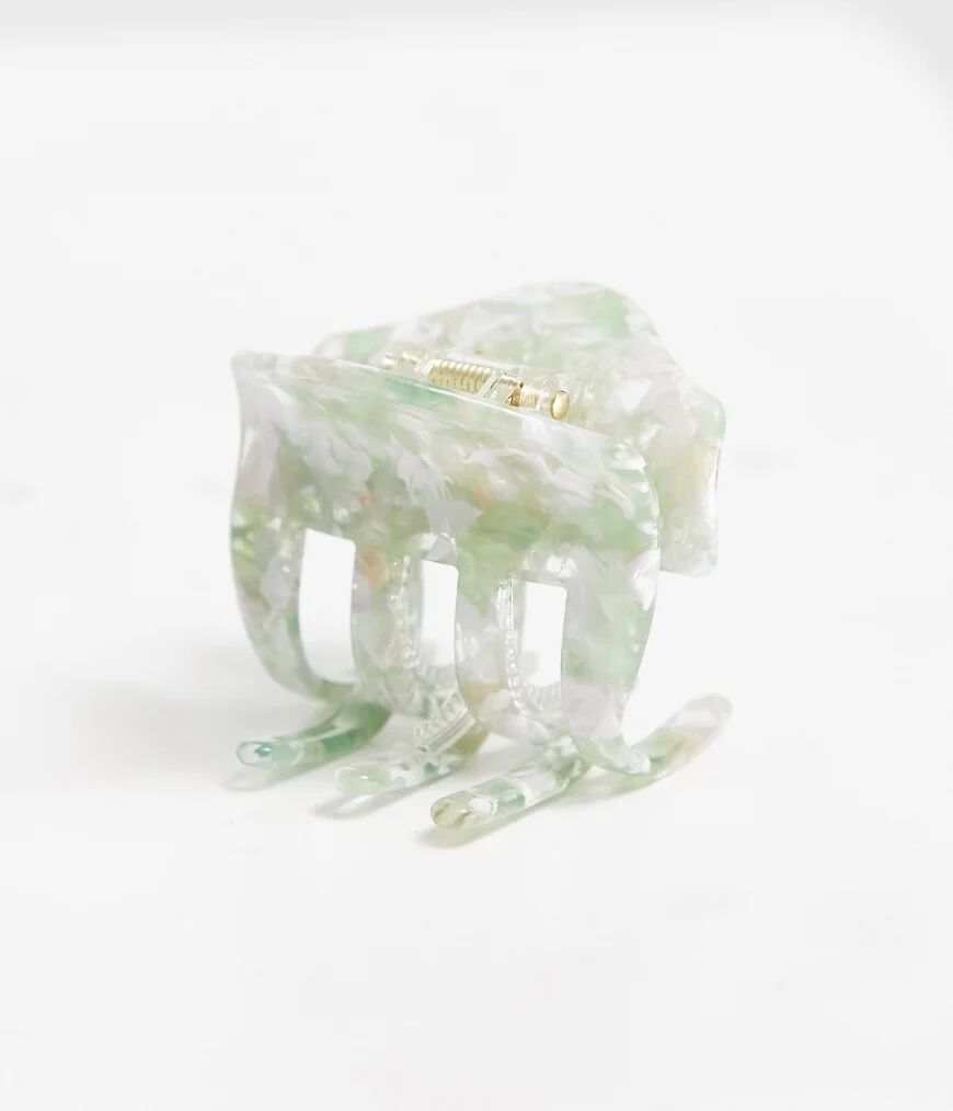 ASOS DESIGN hair clip claw in green resin  Green