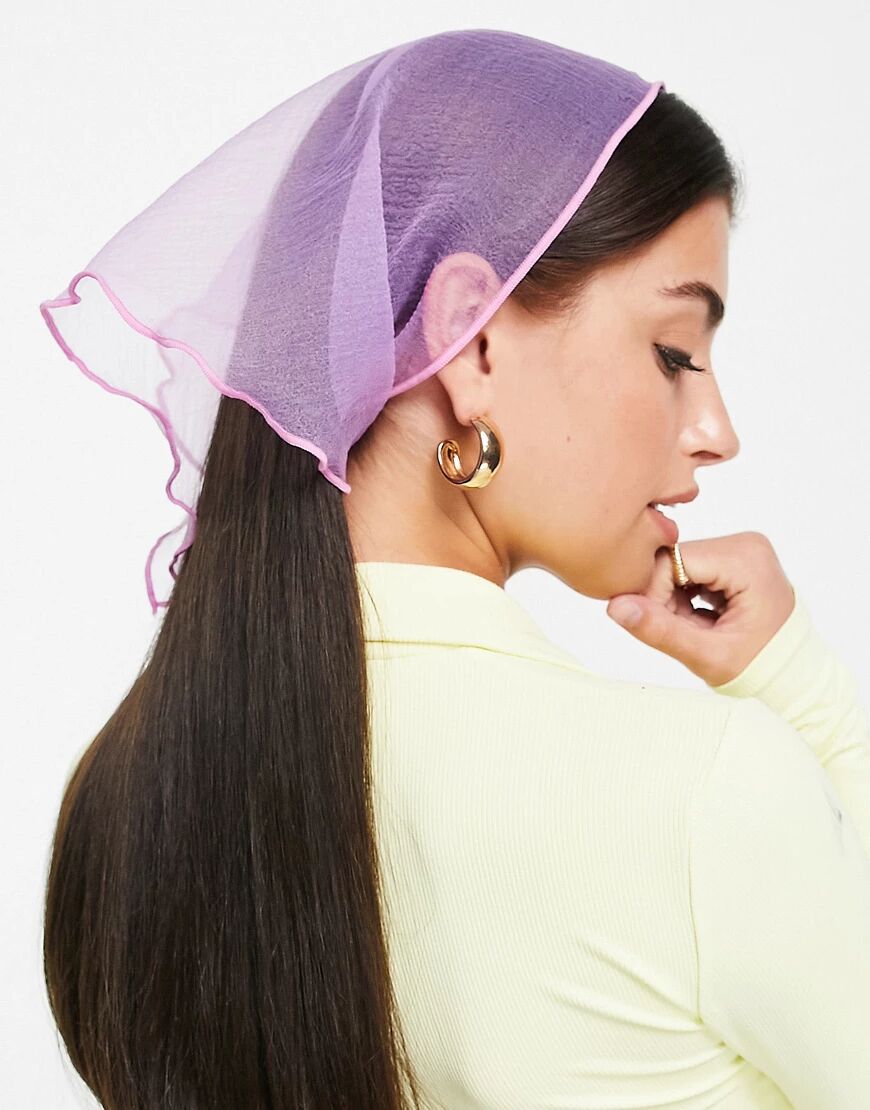 ASOS DESIGN sheer headscarf in lilac-Multi  Multi