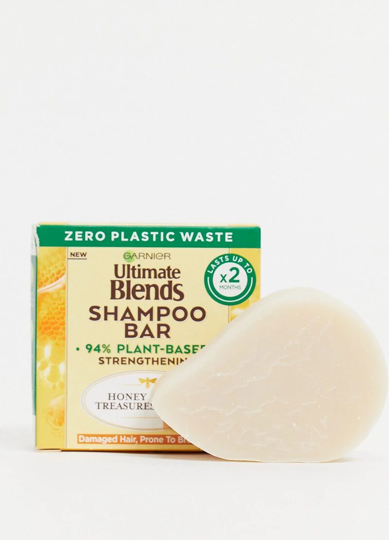 Garnier Ultimate Blends Honey Treasures Strengthening Shampoo Bar for Damaged Hair 60g-No colour  No colour