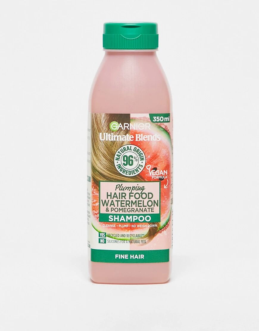 Garnier Ultimate Blends Plumping Hair Food Watermelon Shampoo for Fine Hair 350ml-No colour  No colour