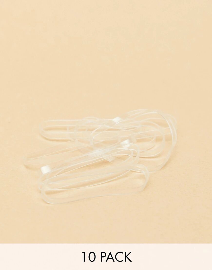 Invisibobble 10 pack Basic Hair Ties - Crystal Clear-No colour  No colour