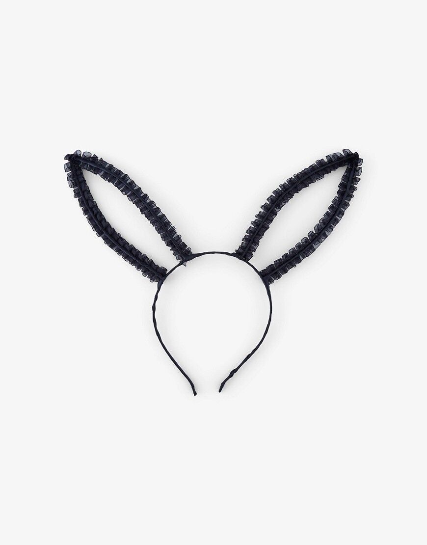 Pieces Halloween lace bunny ears in black  Black
