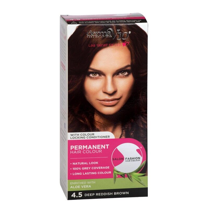 DermaV10 Salon Fashion Hair Colour Deep Reddish Brown 1 stk Hårfarge