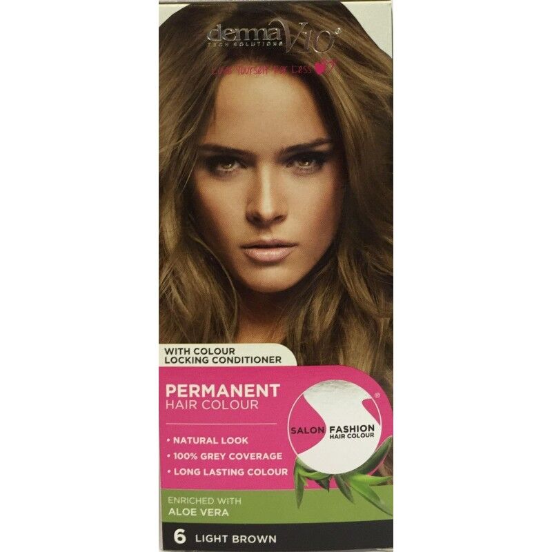 DermaV10 Salon Fashion Hair Colour Light Brown 1 stk Hårfarge